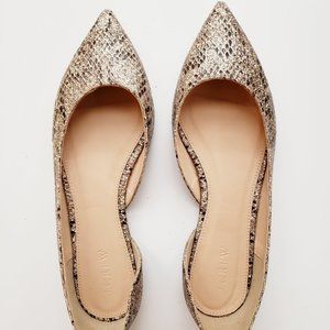J. Crew Audrey Glitter D'Orsay Flat.